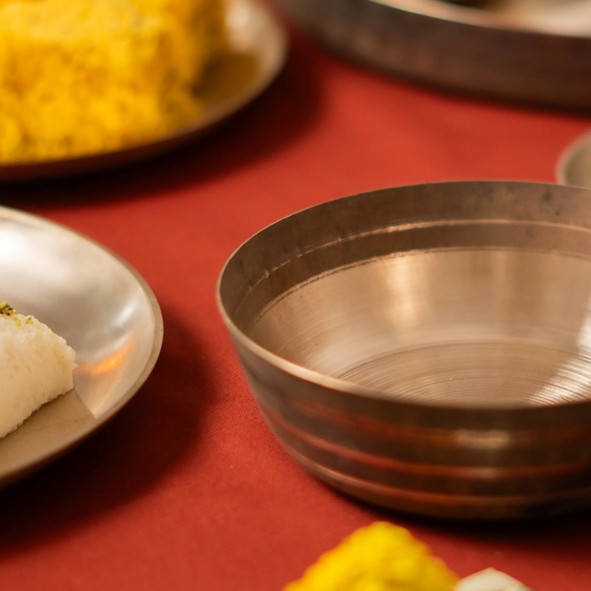 Kansawala kansa katori large bowl for family daily use, hand-beaten kansa bronze