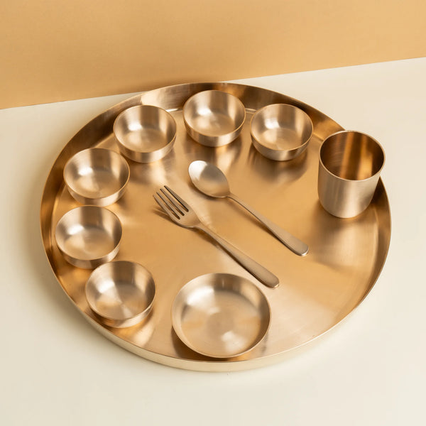 Kansa Maharaja Thali Set — Matte