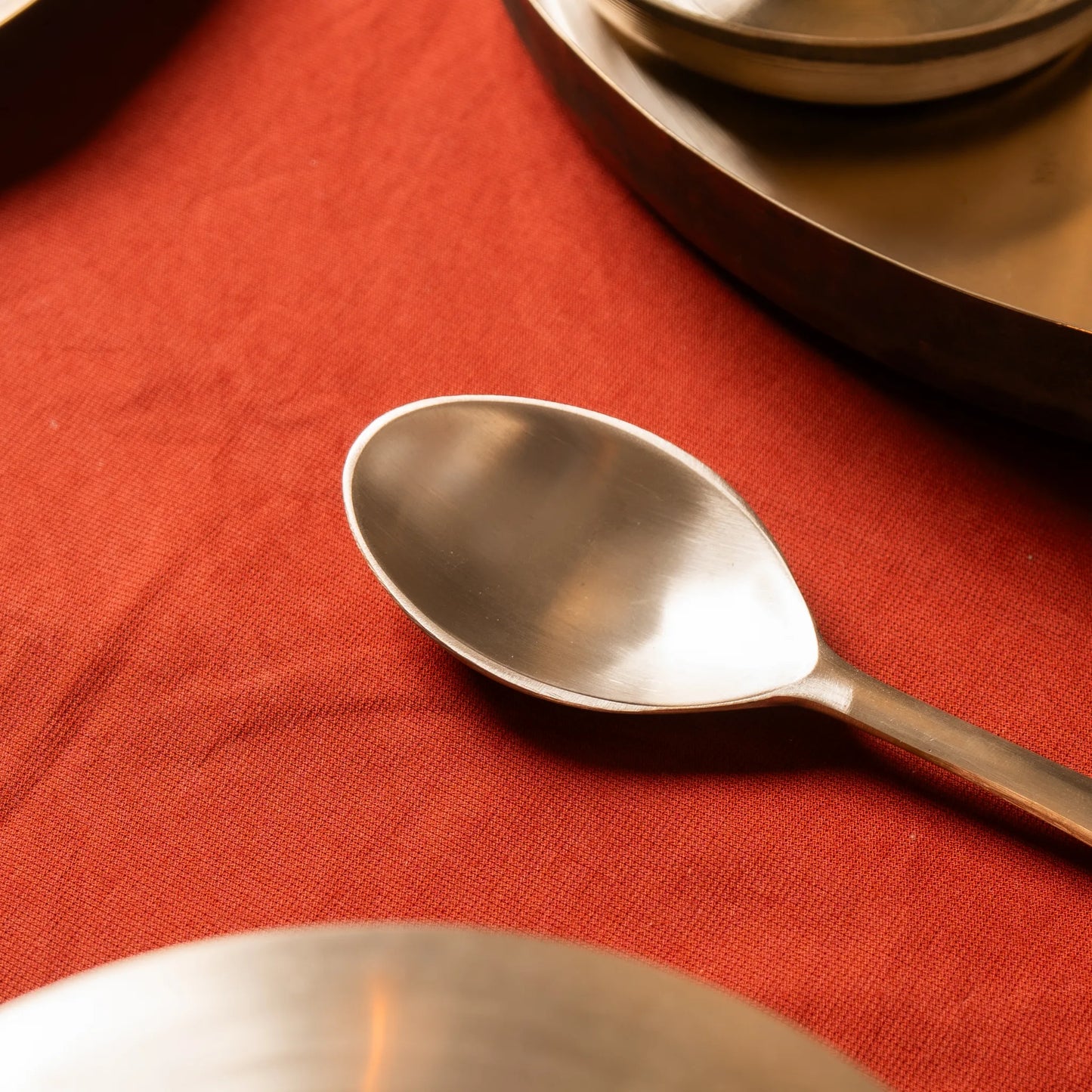 Kansawala kansa serving tablespoon 2 piece wedding gift, matte finish bronze
