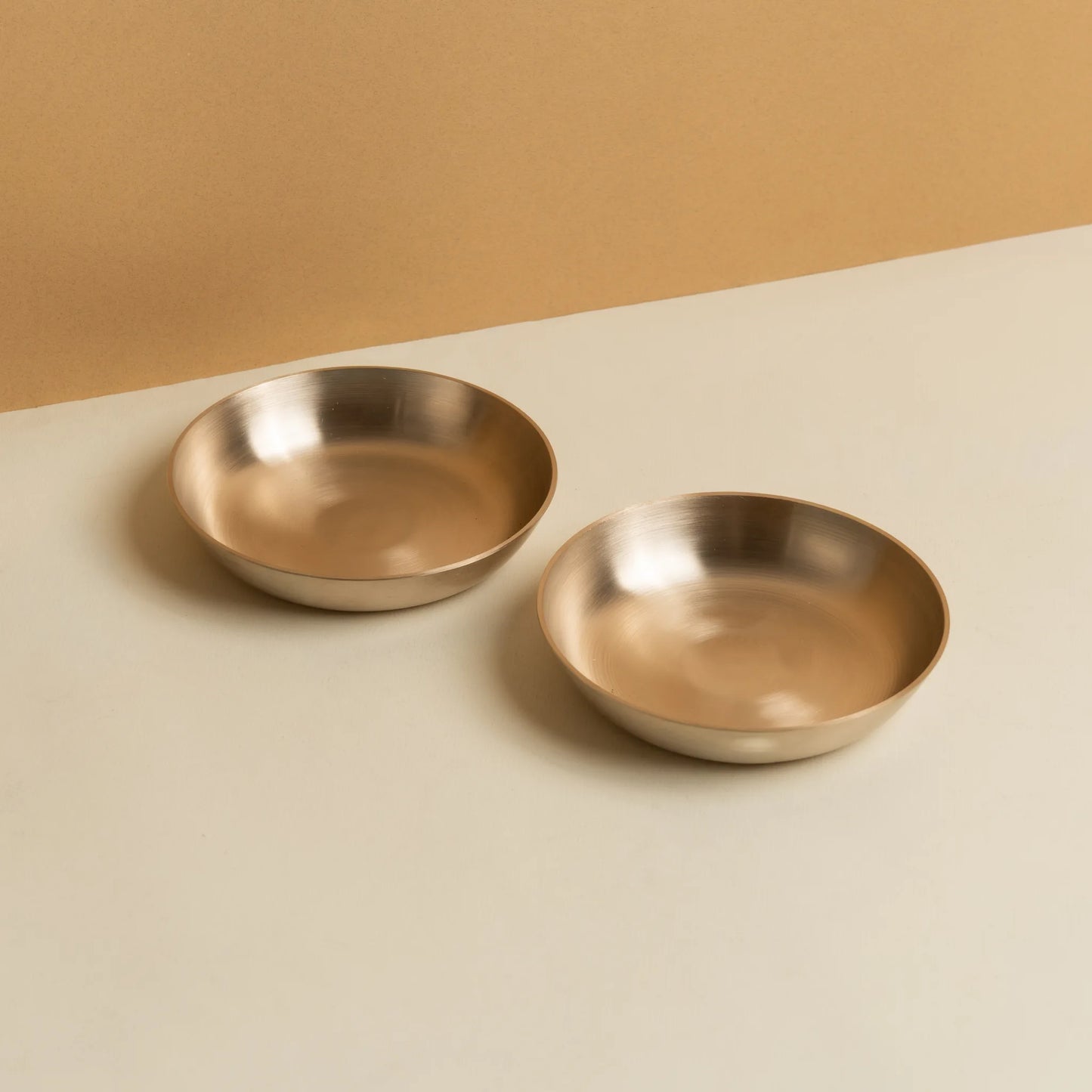 Kansawala kansa sweet dish 2 piece wedding gift, matte finish bronze
