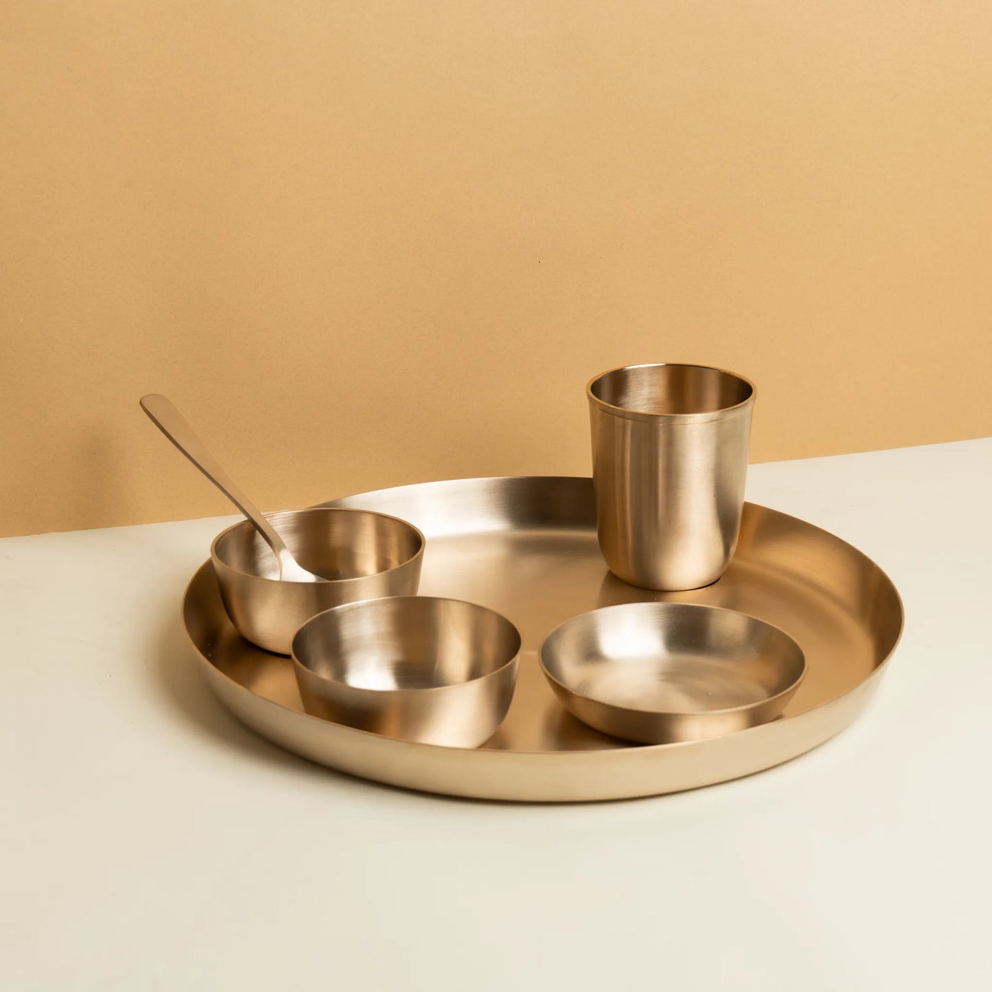 Kansawala kansa thali set 6 piece, matte finish, view 7