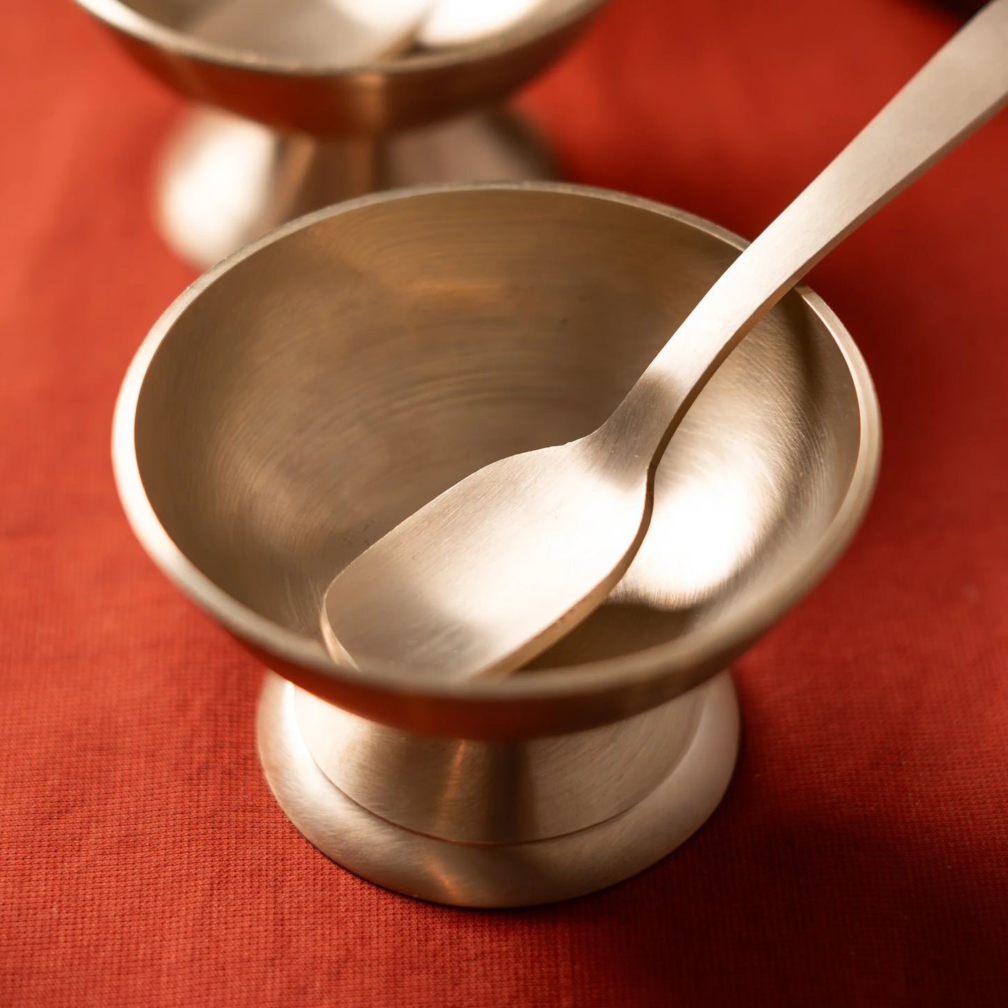 Kansawala kansa dessert spoon 6 piece, matte finish