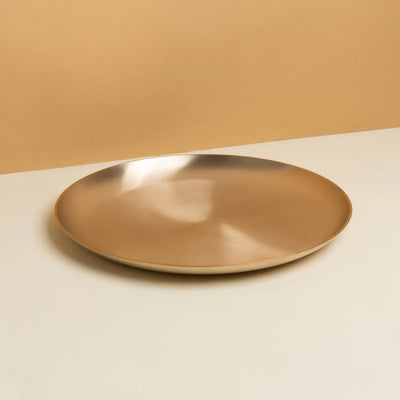 Kansawala kansa dinner plate, matte finish