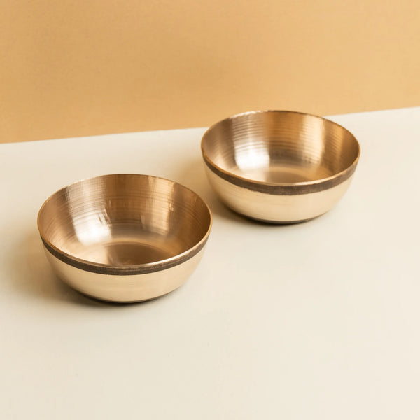 Kansa Katori Large – 2 Piece — Hand-Beaten