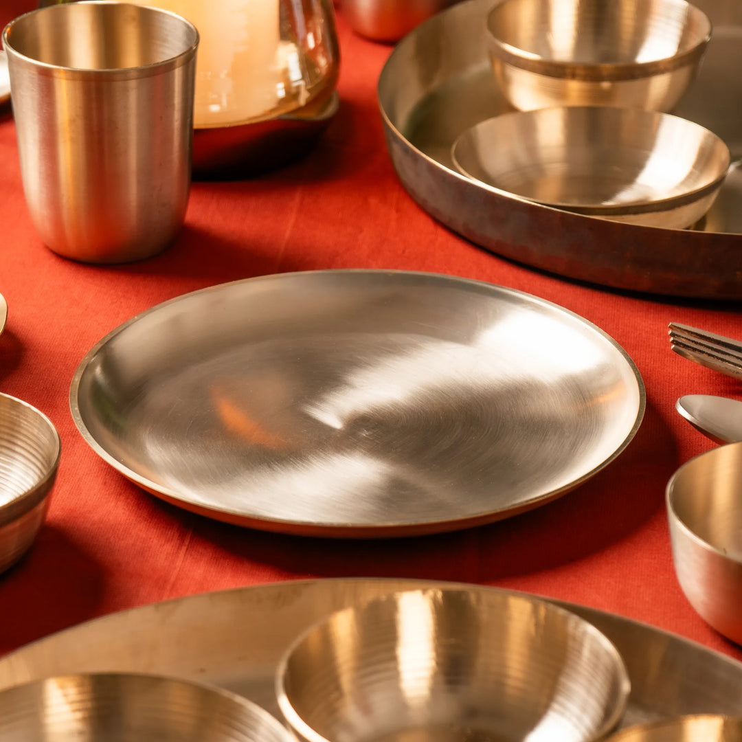 Kansawala kansa nasta plate 8 inch, matte finish
