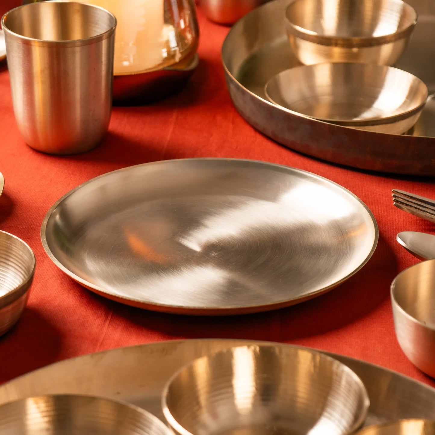 Kansawala kansa nasta plate 8 inch, matte finish