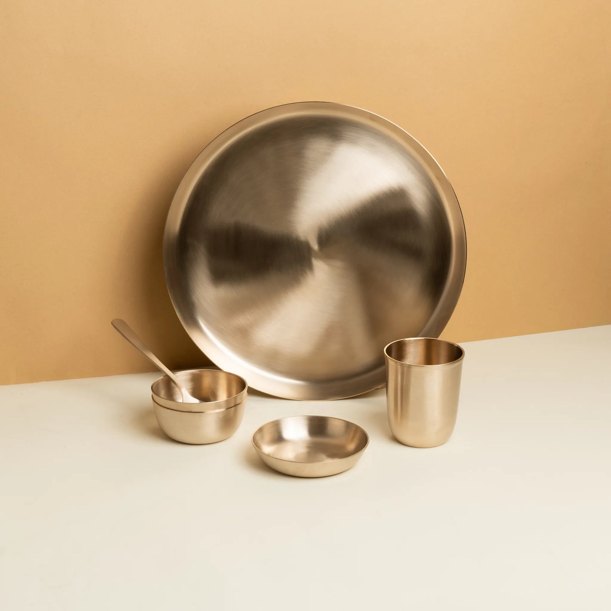 Kansawala kansya bronze thali set matte finish