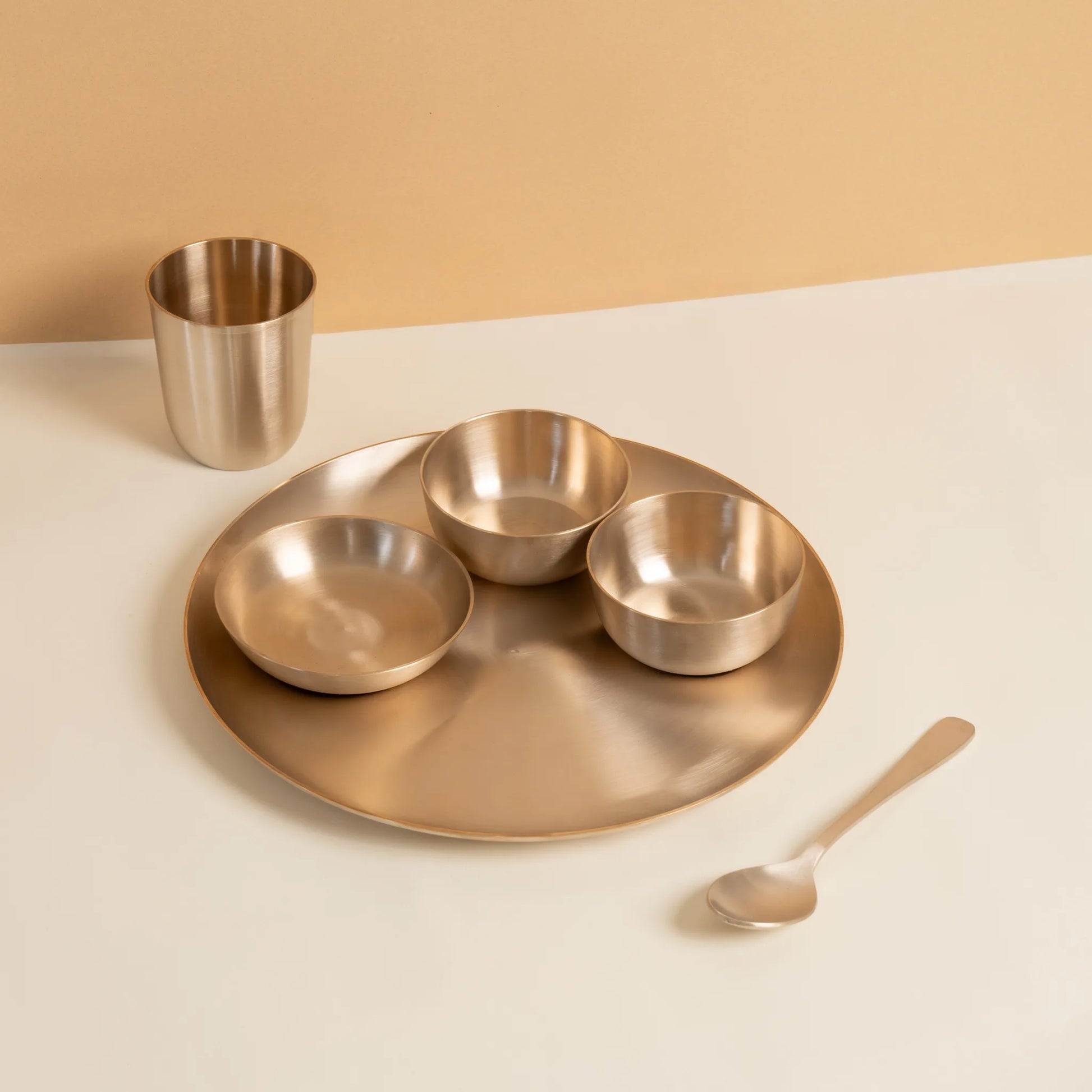 Kansawala kansya dinner set 12 casting, matte finish