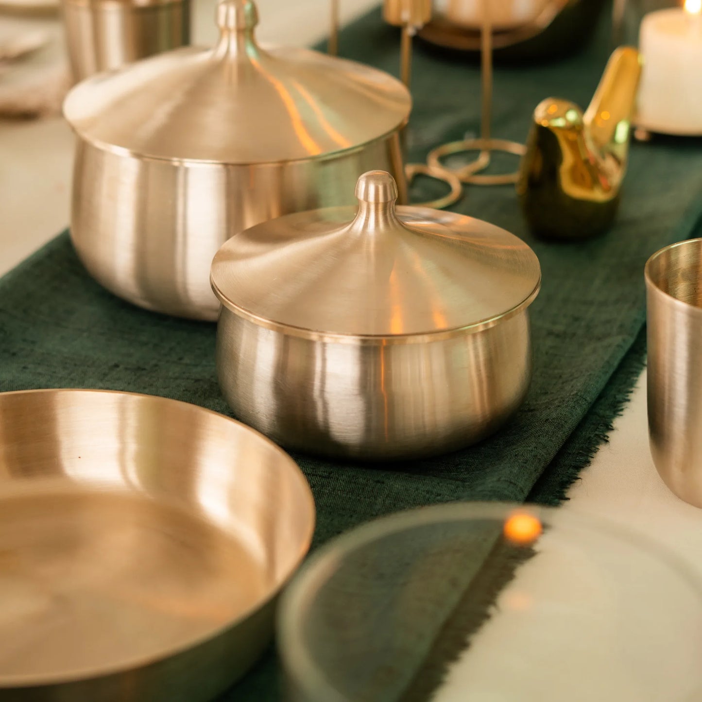 Kansawala kansya dinner set, hand-beaten, view 12