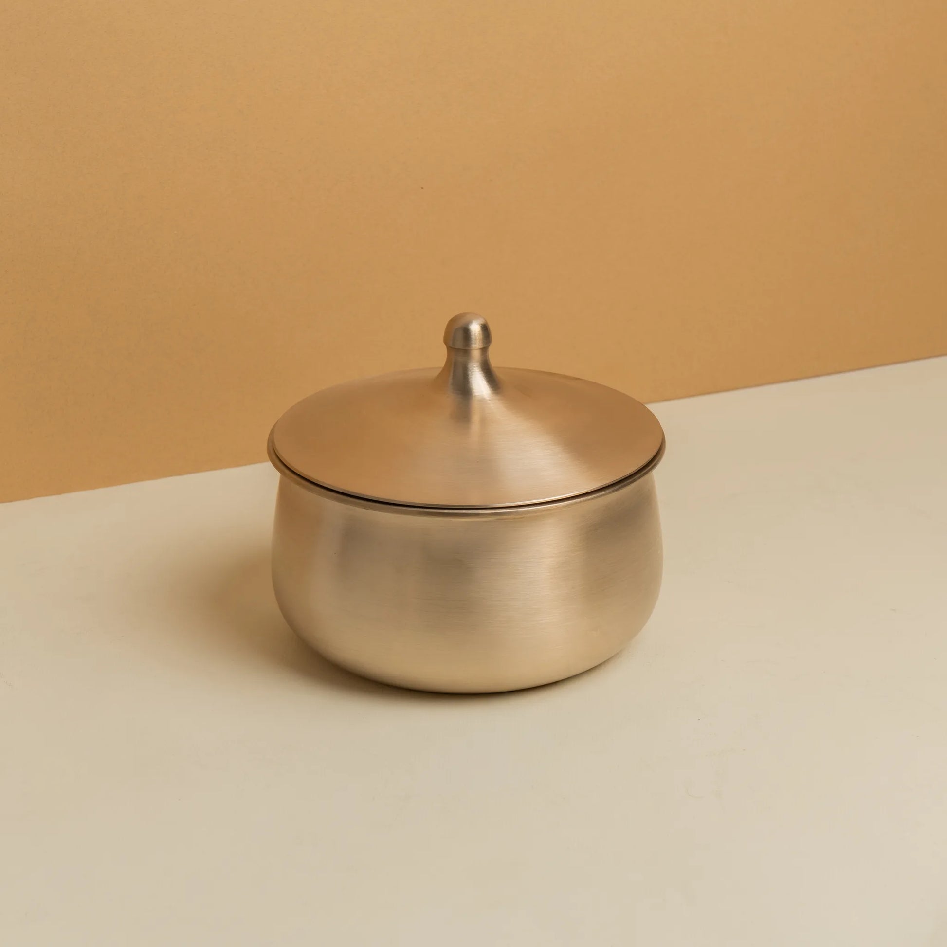 Kansa Serving Bowl in matte bronze, detail by Kansawala