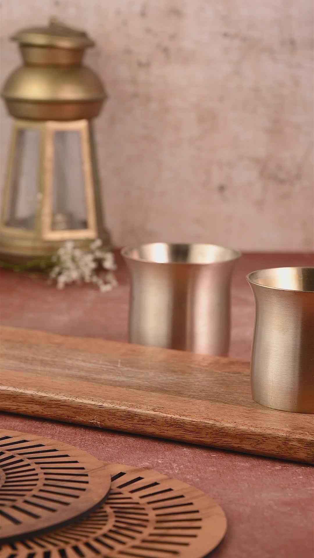 Kansa Tumbler/Glass Bunglow (SET OF 2)