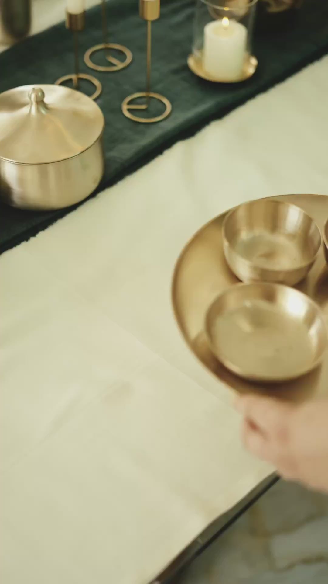 Kansawala kansa dinner set 56 piece matte product video