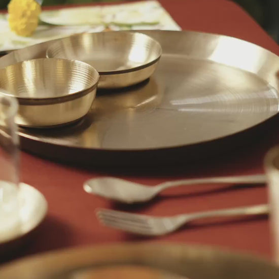 Kansawala kansa katori large 2 piece hand-beaten product video