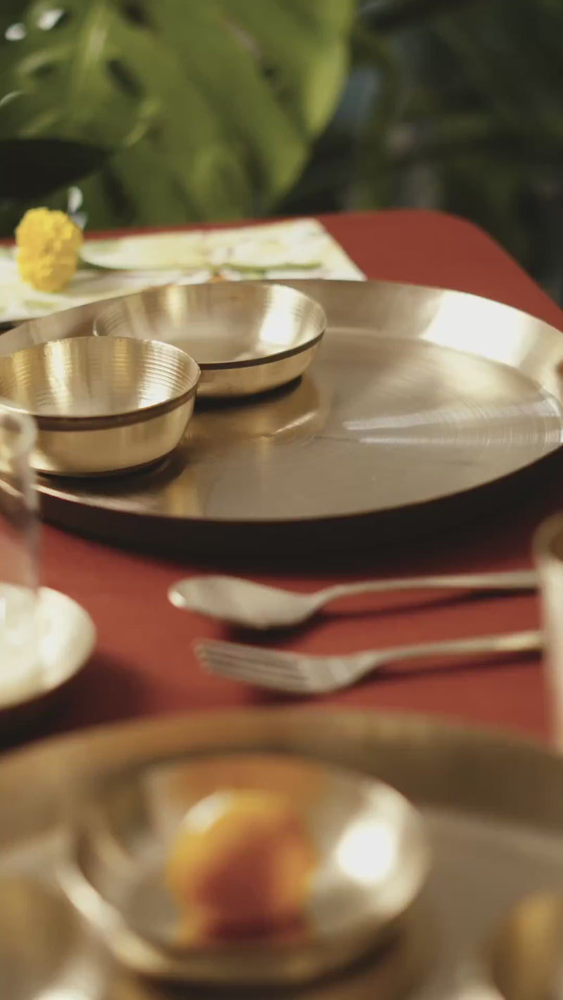 Kansawala kansa katori large 2 piece hand-beaten product video