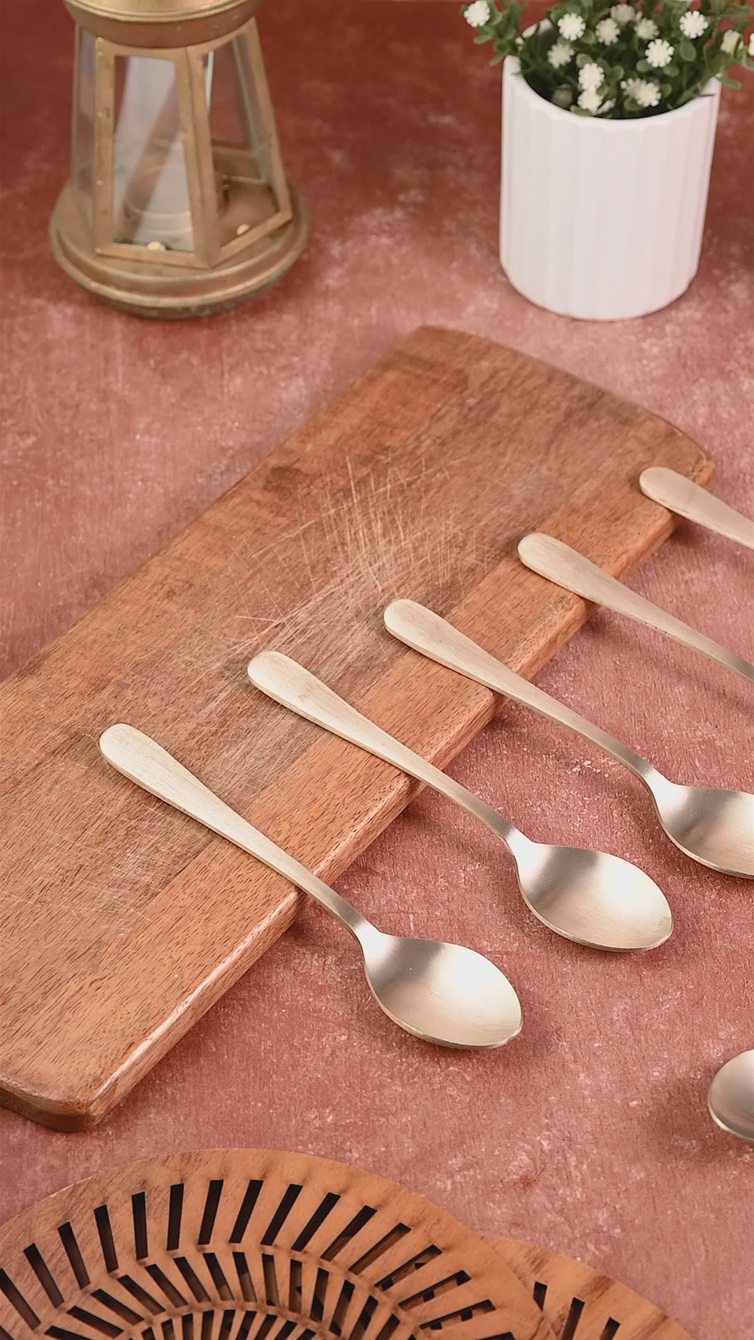 Bronze Spoon Set / Cutlery Set - 6 Pc