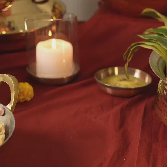 Kansawala brass tawa and ghee pot set product video