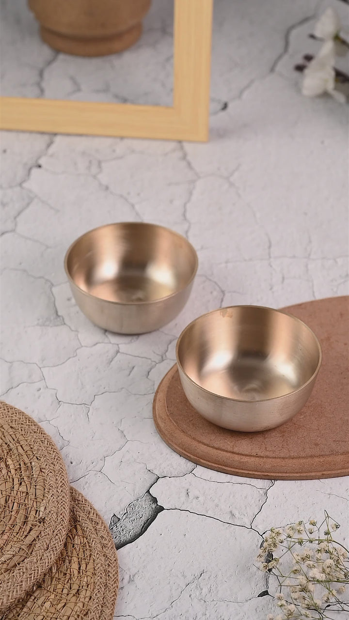 Kansa Katori Medium (SET OF 2)  | Matte Finish