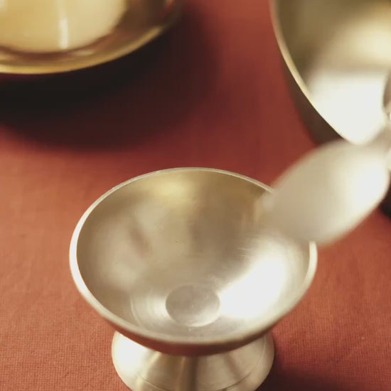 Kansawala kansa dessert spoon 6 piece matte product video