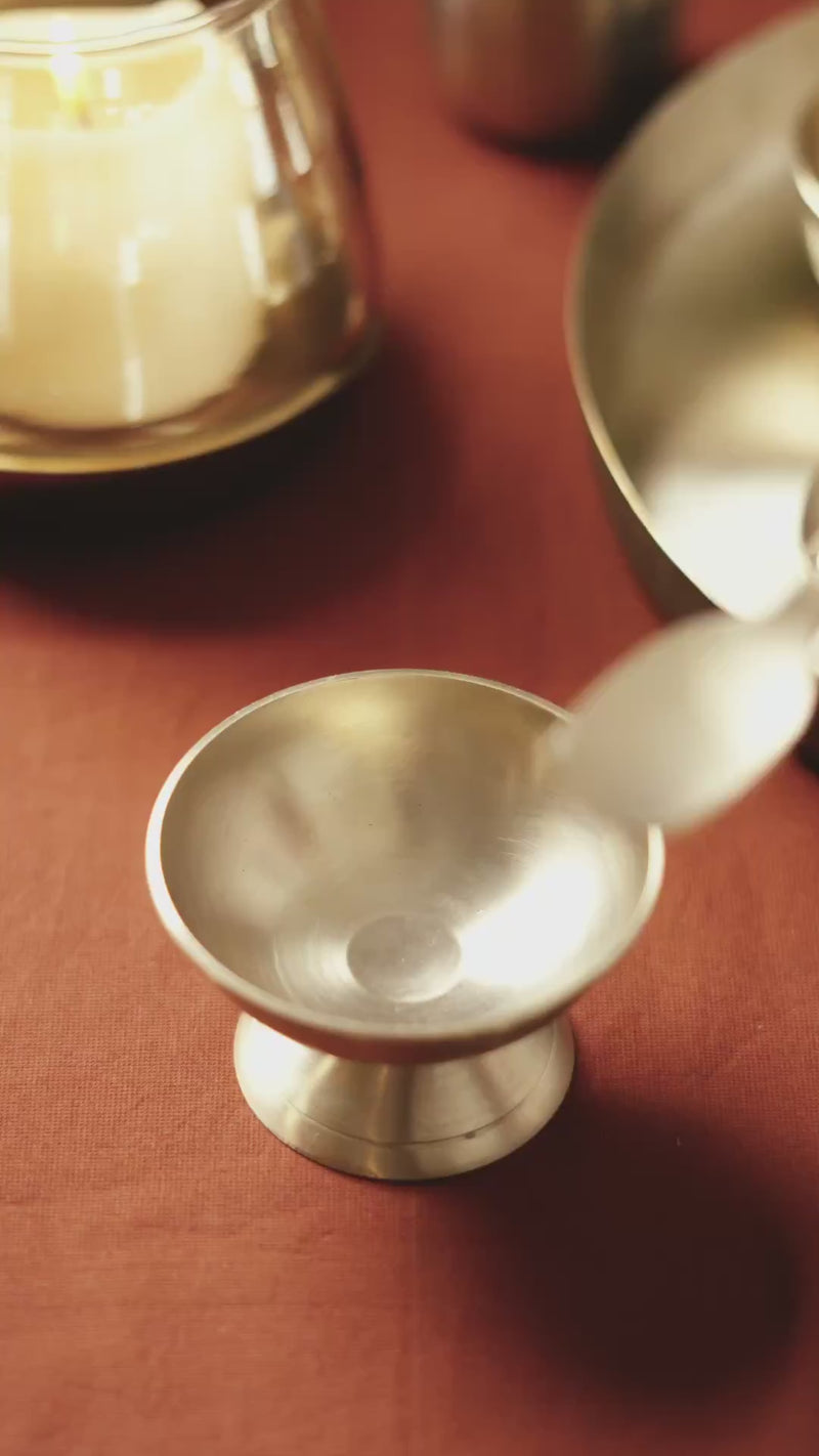 Kansawala kansa dessert spoon 6 piece matte product video