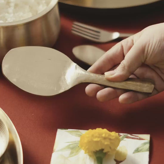Kansawala kansa rice serving spoon matte product video