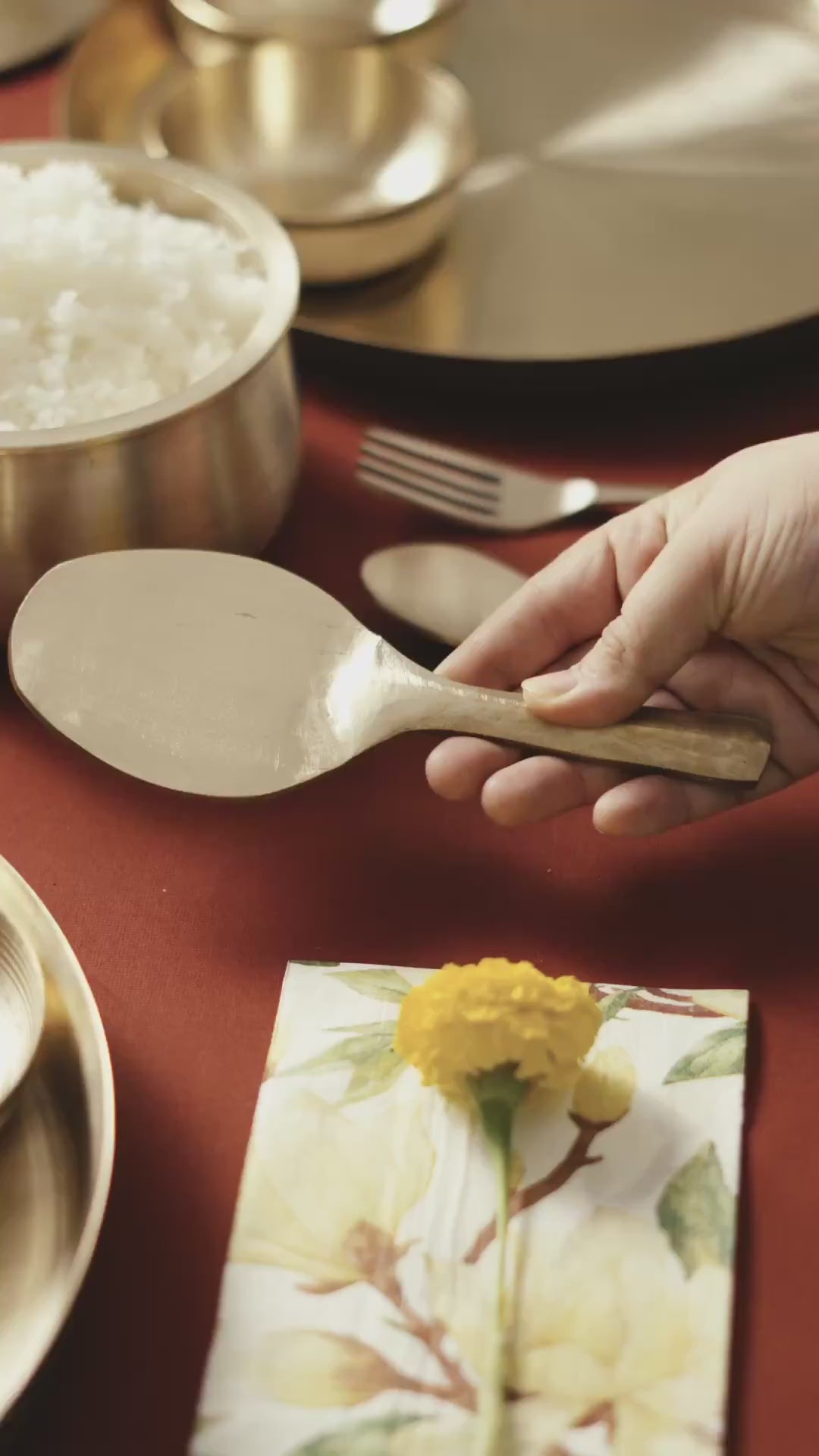 Kansawala kansa rice serving spoon matte product video