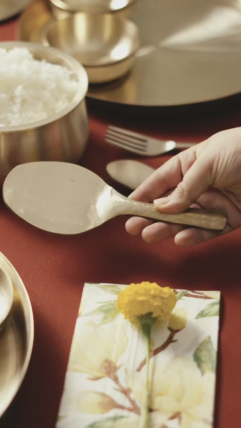 Kansawala kansa rice serving spoon matte product video