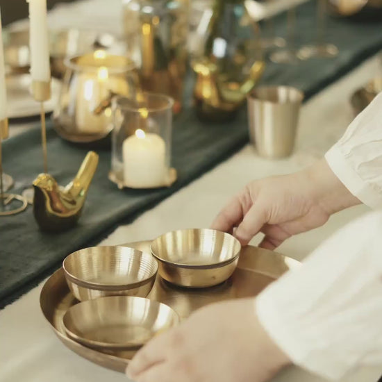Kansawala kansa dinner set 56 piece hand-beaten product video