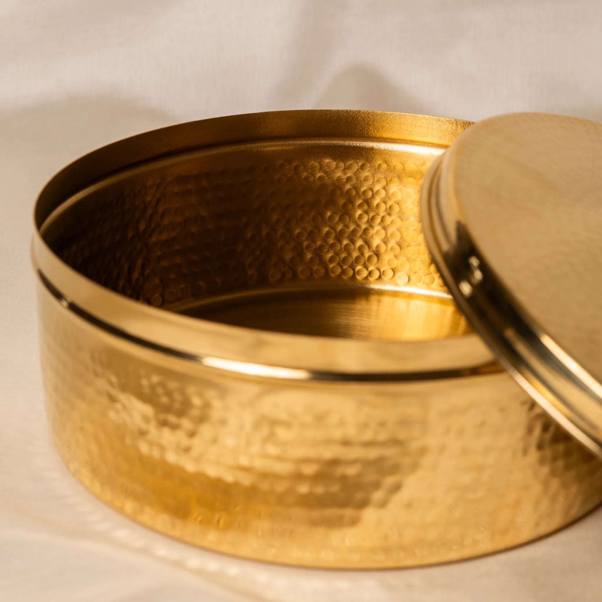 Kansawala traditional brass chapati dabba
