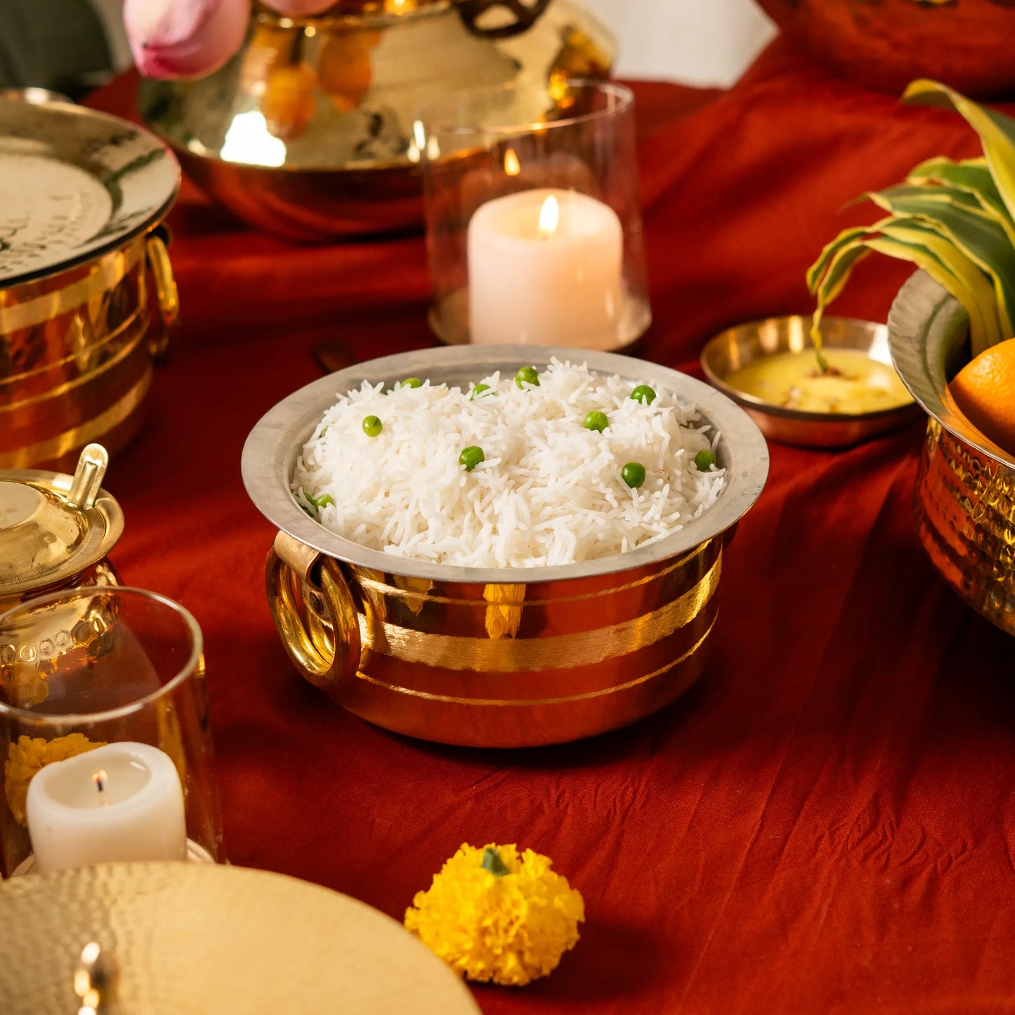 Kansawala traditional brass tope indian cooking, view 9