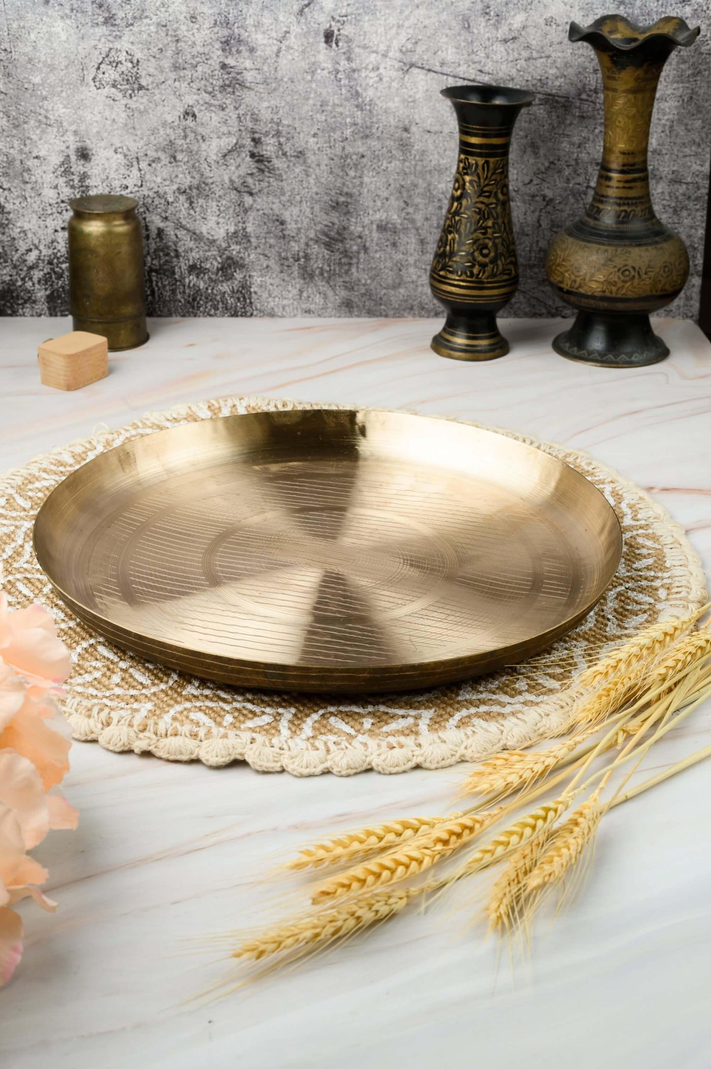 Buy Bronze Dinner Plate  Bell Metal Plate - Kansawala